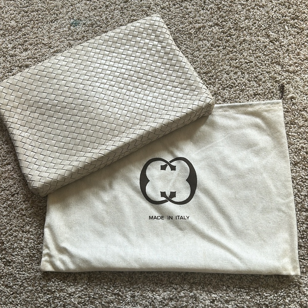 Cosci Cream Woven Clutch
